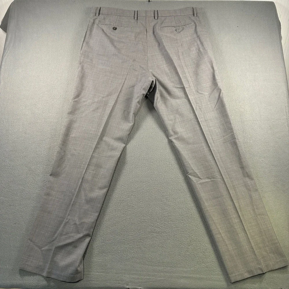 Banana Republic Mens 38x32 Tailored Slim Fit Dress Pants Gray Flat Front Trouser